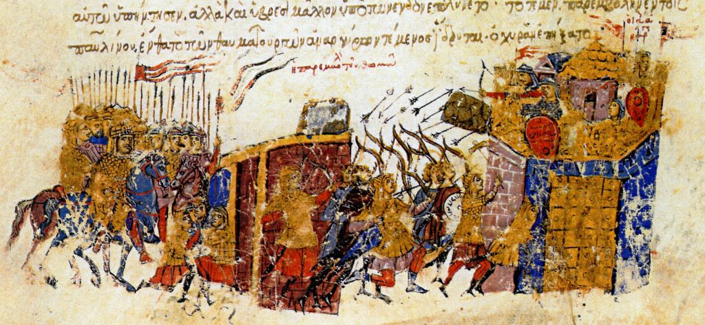 Thomas_the_Slav's_troops_assault_Constantinople
