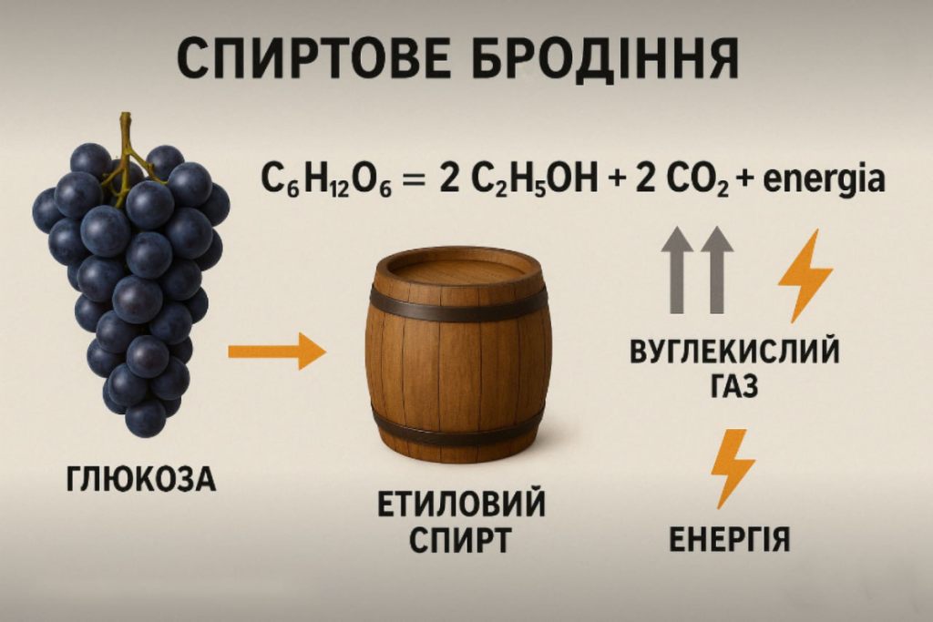 спиртове бродіння глюкозі