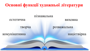 функції художньої літератури